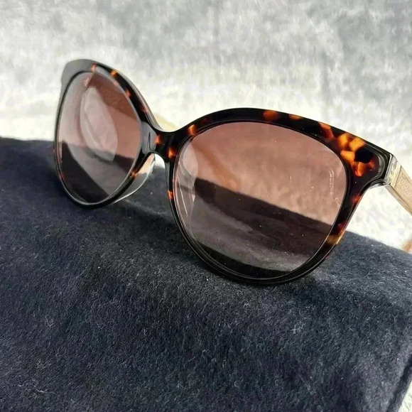 Kate Spade Kinsley 55mm Cat Eye Sunglasses in Dark Havana/Brown Gradient NWT - Picture 3 of 7